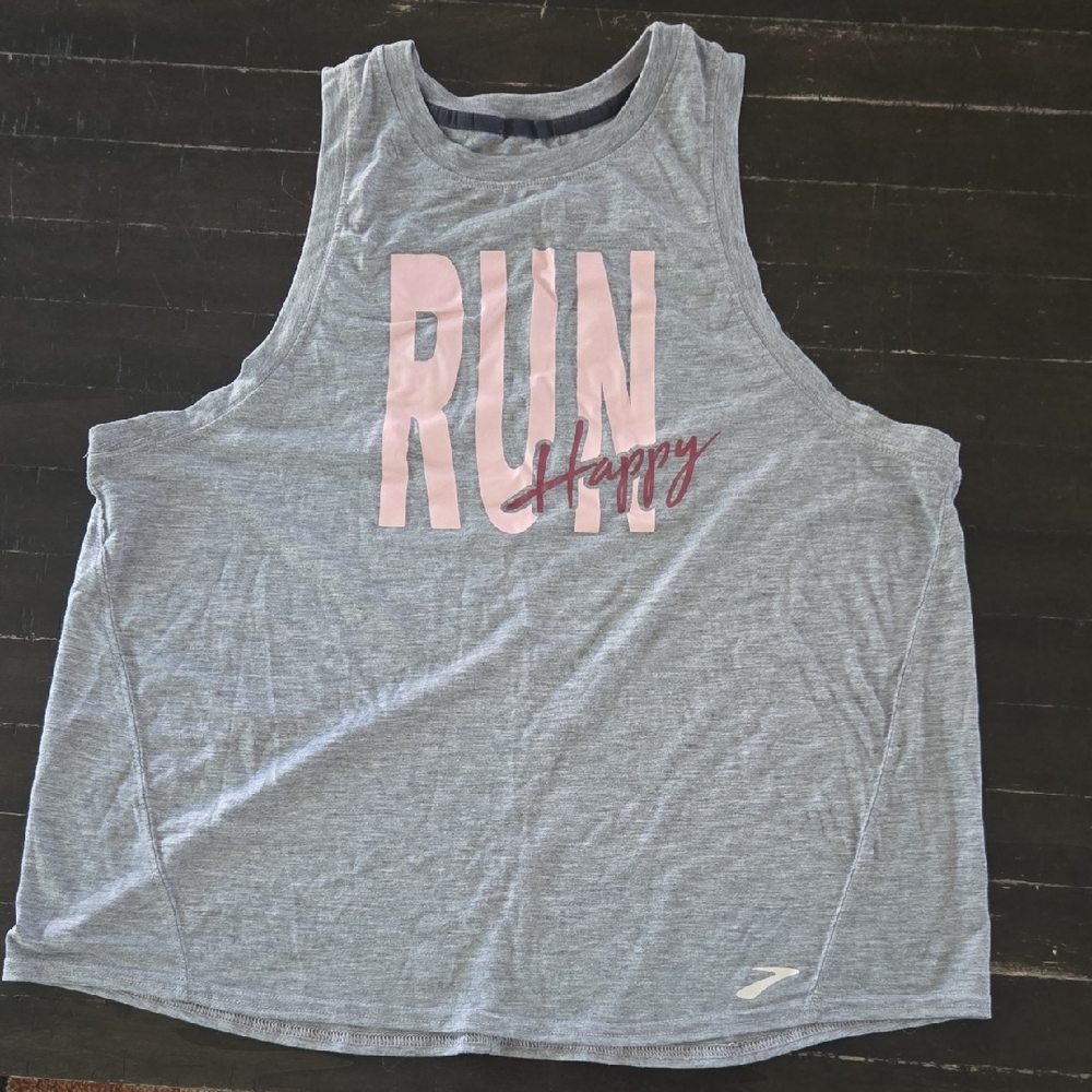 Brooks Graphic 'Run Happy' Tank Top